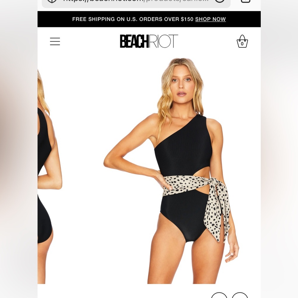 Beach Riot Carlie one piece, Large, only worn once. Like new